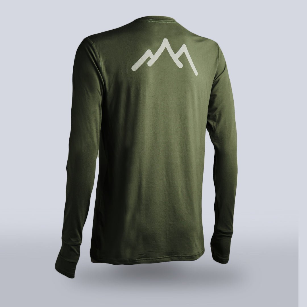 Women's Tarkine Long Sleeve Ultra-Eco Run Tee (Dark Green/Standard Thickness) - Premium  from TARKINE SPORT - Just $90! Shop now at TARKINE ATHLETICS