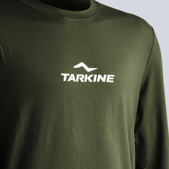 Women's Tarkine Long Sleeve Ultra-Eco Run Tee (Dark Green/Standard Thickness) - Premium  from TARKINE SPORT - Just $90! Shop now at TARKINE ATHLETICS