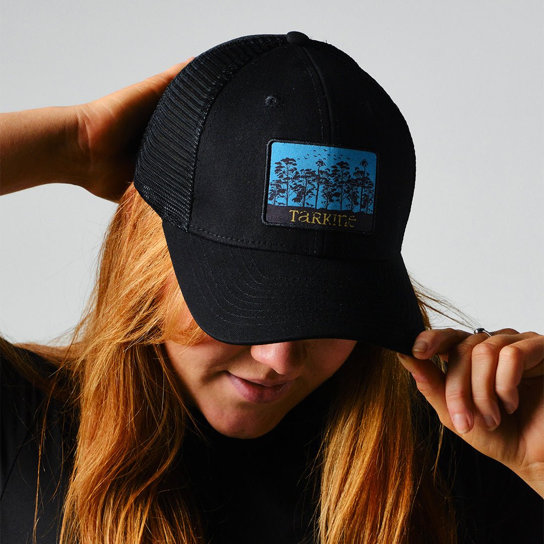 Women's Canopy Trucker Hat Black - Premium caps from TARKINE SPORT - Just $55! Shop now at TARKINE RUNNING